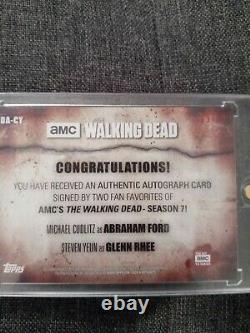The Walking Dead Abraham Ford and Glenn Rhee Dual Autograph 9/10