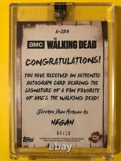 The Walking Dead Autograph Collection Card Jeffrey Dean Morgan As Negan #4/10