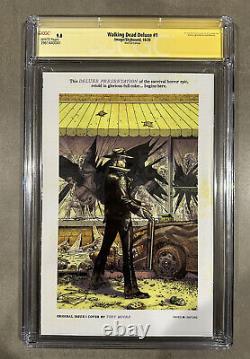 The Walking Dead Deluxe 1 Red Foil Variant CGC SS 9.8 Signed By Robert Kirkman