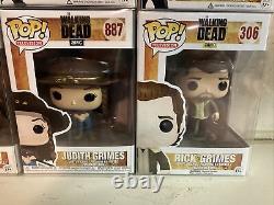 The Walking Dead Funko Pop! Lot Of 24 WithProtectors Rare Vaulted & Exclusives
