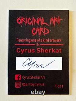 The Walking Dead Governor Autographed Original Sketch Card By Cyrus Sherkat