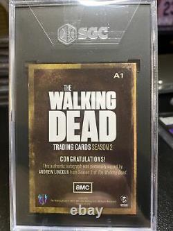 The Walking Dead Season 2 Autograph A-1 Andrew Lincoln as Rick Grimes SGC 9.5
