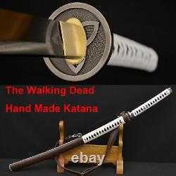 The Walking Dead Sword-Michonne's Katana Zombie Killer DAMASCUS FoldedSteelBlade