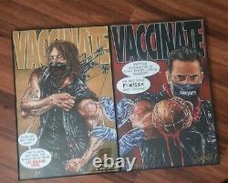 The Walking Dead, TWD 2020 Vaccinate Posters Daryl & Negan, Framed Unique Print