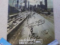 The Walking Dead poster signed by 12