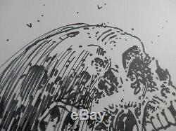 Tony Moore Sketch of the Day Walking Dead Zombie Bust TWD Original Art 2013