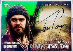 Topps Walking Dead Evolution TOM PAYNE/PAUL'JESUS' ROVIA Auto Green 19/25 SSP