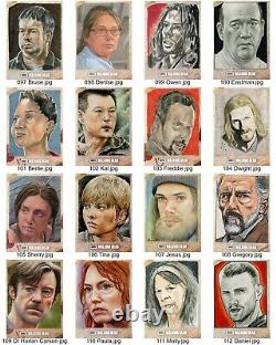 Ultimate Walking Dead ACTOR SKETCH CARD COLLECTION 160 SKETCH CARDS, 8 SEASONS