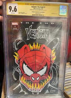Venom The End #1 Marvel Comic Book CGC 9.6 WIlliam Russell SS Sketch NM