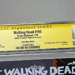 WALKING DEAD 193 CGC 9.8 SS SDCC Variant Last Issue Signed Robert Kirkman TWD