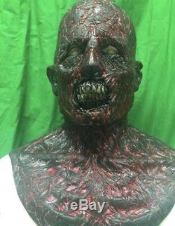 WFX Walking Dead Burnt Zombie Silicone Mask Black Light Reactive