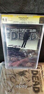 Walking Dead #100 Signed By Steven Yeun Graded 9.8 Cgc Chromium Edition