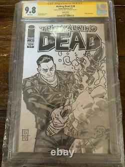 Walking Dead #109 CGC 9.8 Sketch Cover Negan and Lucille