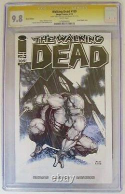 Walking Dead #109 CGC Graded 9.8 Ace Continuado Sketch TMNT Image Comics 4/13