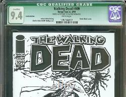 Walking Dead #109 CGC QUAL 9.4 SIGNED MICHAEL GOLDEN MICHONNE Sketch Edition