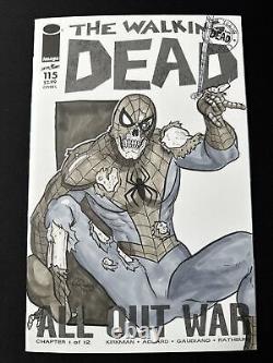 Walking Dead #115L IMAGE Comics NM VARIANT COVER Sketched Spider-Man Custom