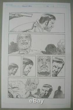 Walking Dead #133 pg 10 Dante vs Whisperers revealed Charlie Adlard original art