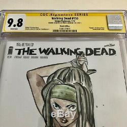 Walking Dead #150 Peach Momoko Original Michonne Sketch Image Comics CGC 9.8