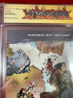 Walking Dead 163 Variant CGC 9.8 Signed By Kirkman 1200 Ratio WD Rick Label