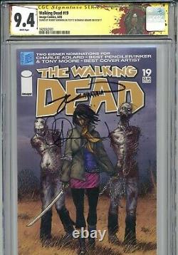 Walking Dead 19 CGC 9.4 SS X2 Robert Kirkman Charlie Adlard Zombies 1st Michonne