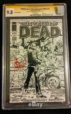 Walking Dead #1 10th Anniversary Variant CGC SS 9.8 Signed X2 by Kirkman&Moore