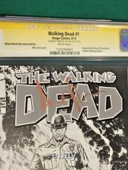 Walking Dead #1 CGC 9.8 SS Andrew Lincoln RICK Wizard World Sketch Ed RARE