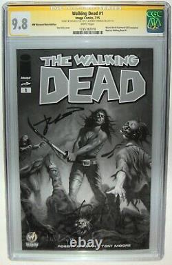 Walking Dead #1 CGC 9.8 SS Ken Kelly & Robert Kirkman WW Richmond B&W Variant