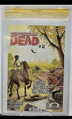 Walking Dead #1 Cgc 9.8 Image 2003 Signed By Kirkman & Moore Awesome Sketch
