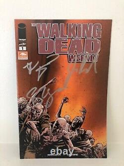 Walking Dead #1 Variant Weekly Signed Bernthal Yeun Kirkman