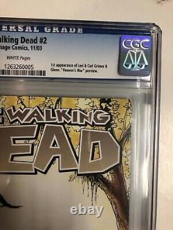 Walking Dead (2003) # 2 CGC 9.4 White 1st appearance Carl & Lori Grimes