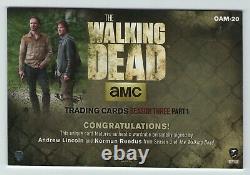Walking Dead 3 Reedus & Lincoln Oversized Dual Auto card OAM-20 from redemption