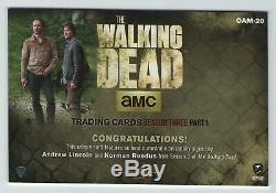 Walking Dead 3 Reedus & Lincoln Oversized Dual Auto card OAM-20 from redemption