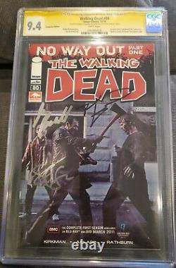 Walking Dead #80 CGC 9.4 SIGNED BY ROBERT KIRKMAN, JON BERNTHAL & STEVEN YEUN
