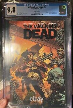Walking Dead Deluxe 1 CGC 9.8 Black Foil Skybound TWD Kirkman CVL