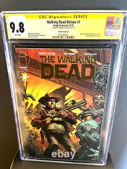 Walking Dead Deluxe #1 CGC 9.8 Signed by Finch Gold Foil One Per Store