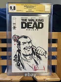 Walking Dead Deluxe #1 Signed and Sketched Charlie Adlard