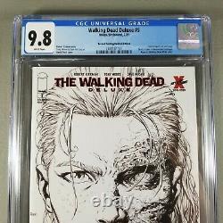 Walking Dead Deluxe #5 2nd Print Red Foil Sketch Edition Variant CGC 9.8 CVL