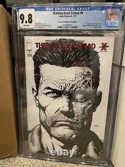 Walking Dead Deluxe #6 2nd Print Red Foil Sketch Edition Variant CGC 9.8 CVL