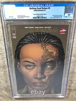 Walking Dead Deluxe 9 CGC 9.9 Gold Foil 2nd Print Finch Variant up 9.8 6/21