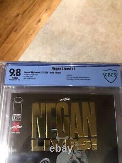 Walking Dead Negan Lives Lot Gold CGC 9.8 Second Printing Embossed 9.8