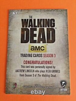 Walking Dead Season 3 Autograph Trading Card A1 Rick Grimes Cryptozoic