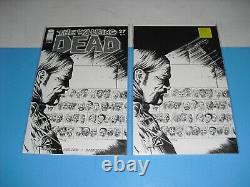 15ème anniversaire de Walking Dead sac aveugle variante en noir et blanc NM! 2 7 27 53 92 98 100 108