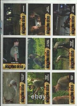 2011 La saison 1 de The Walking Dead MINI-MASTER SET de 99 cartes (Base/2 ensembles de poursuite)