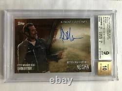 2017 La Carte Autographe Walking Dead Evolution Jeffrey Dean Morgan #11/99 Bgs 9