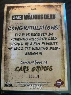 Amcthe Walking Dead, Chandler Riggs Comme Carl Grimes, Dernière Saison 1/10 Auto