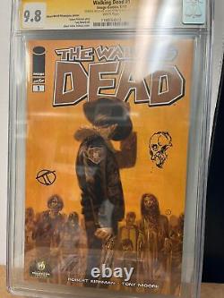 CGC 9.8 SS Walking Dead #1 Signé & Croquis Par Tedesco Wizard World Philadelphia