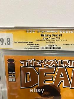 CGC 9.8 SS Walking Dead #1 Signé & Croquis Par Tedesco Wizard World Philadelphia