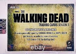 Carte de relique auto Cryptozoic Walking Dead Saison 3 NORMAN REEDUS/DARYL DIXON #AM10