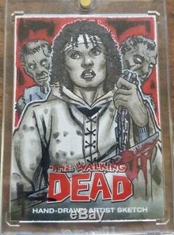 Collection De Cartes D'esquisse Automatique De Walking Dead Dead Autograph Relic Lot À Voir Absolument
