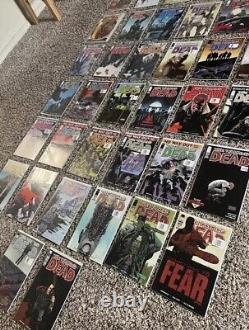 ÉNORME Lot de bandes dessinées The Walking Dead 71 Volumes TOTAUX zombies marvel dc image